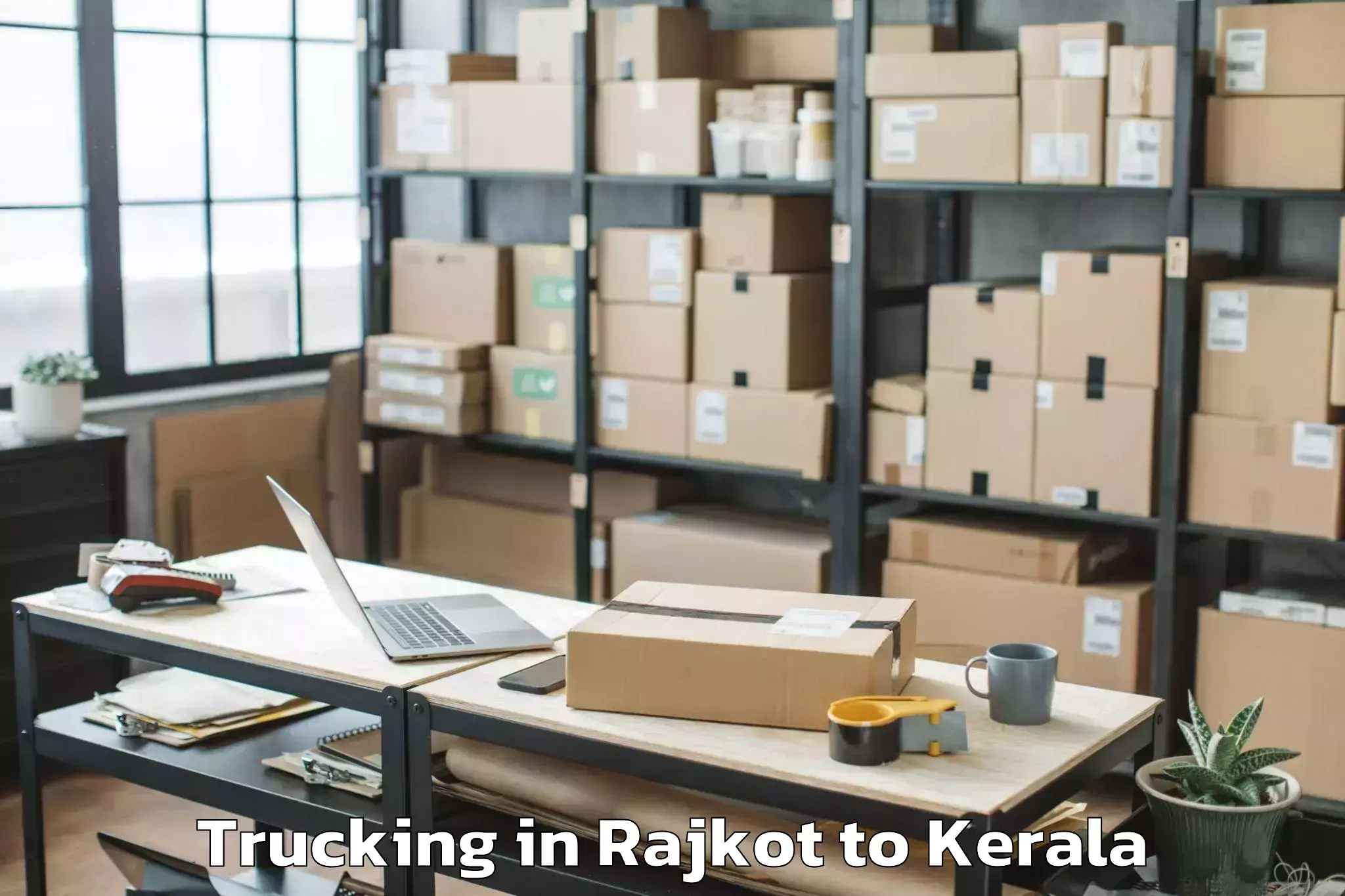 Top Rajkot to Kerala Trucking Available